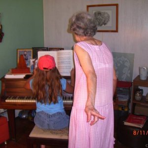 THird generation on the piano bench